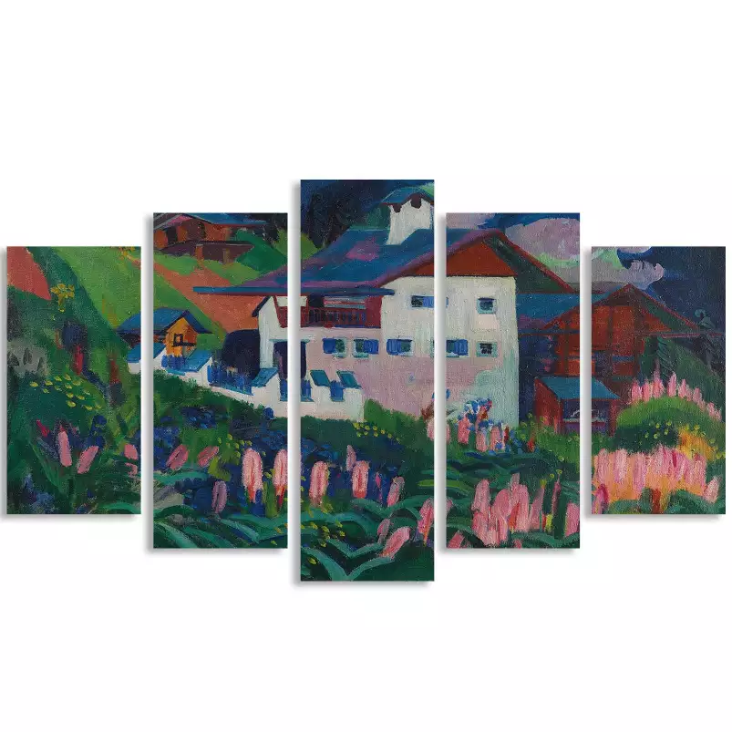 La maison dans la prairie d' Ernst Ludwig Kirchner - tableau celebre