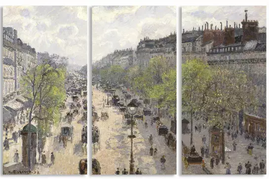 Boulevard montmartre, effet de nuit de Camille Pissaro - tableau celebre