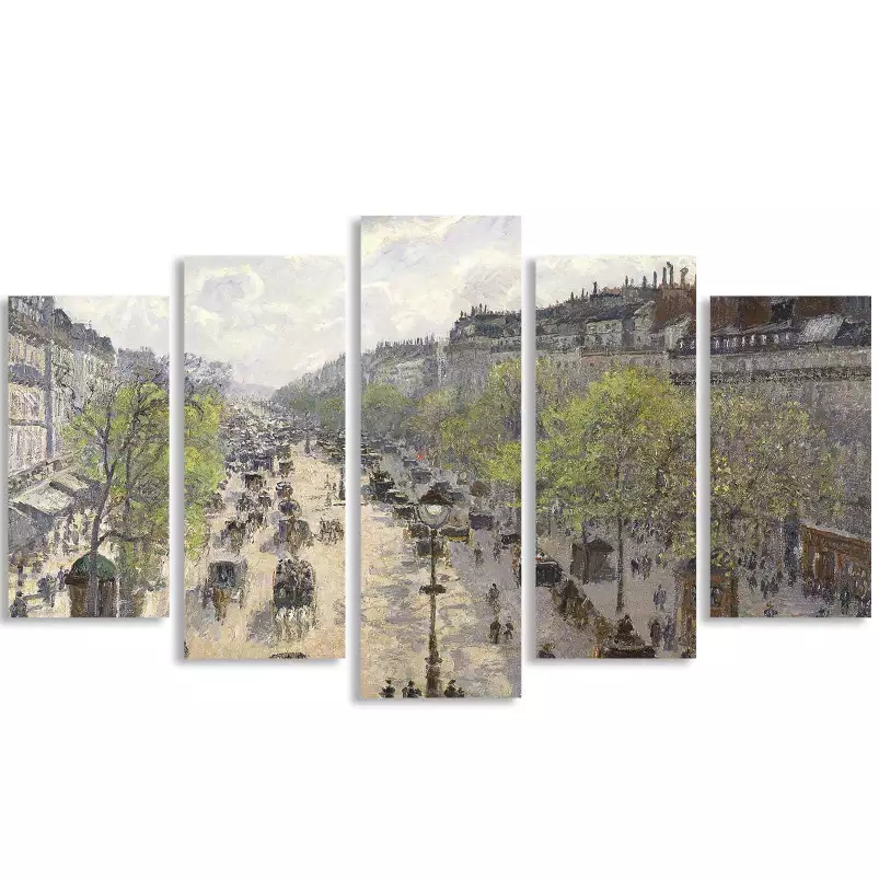 Boulevard montmartre, effet de nuit de Camille Pissaro - tableau celebre