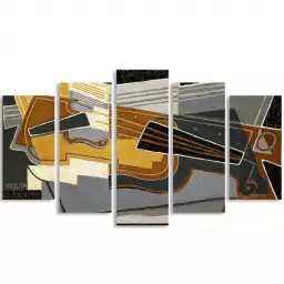 Violon et clarinette de Juan Gris - tableau celebre