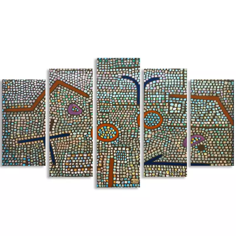 Mosaic de Prhune de Paul Klee - tableau celebre