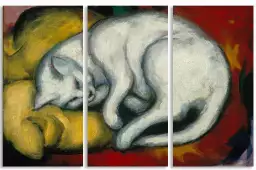 Le Chat Blanc de Franz Marc - tableau celebre