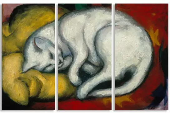 Le Chat Blanc de Franz Marc - tableau celebre