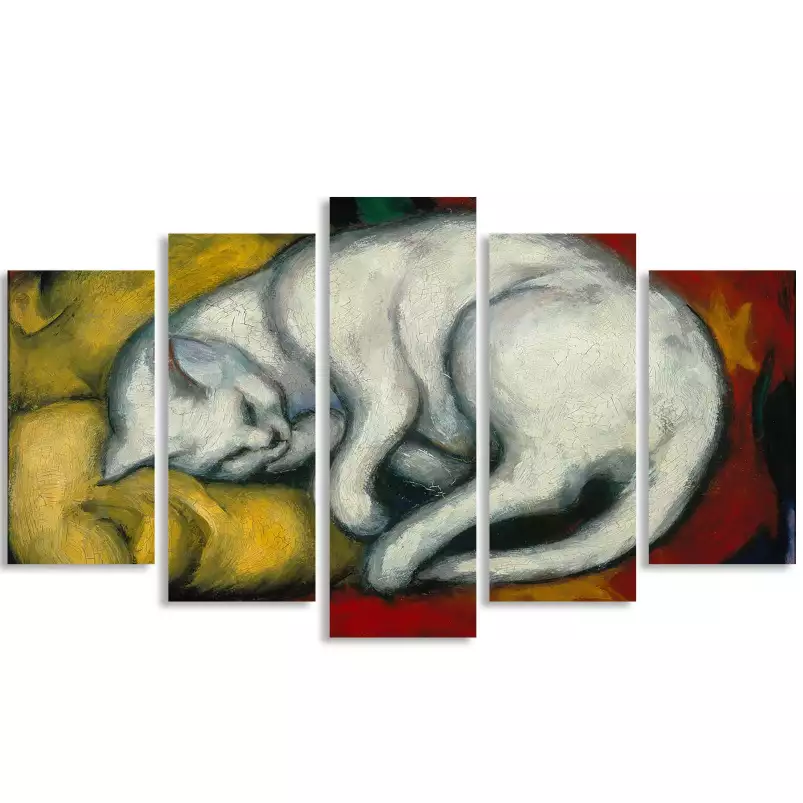 Le Chat Blanc de Franz Marc - tableau celebre