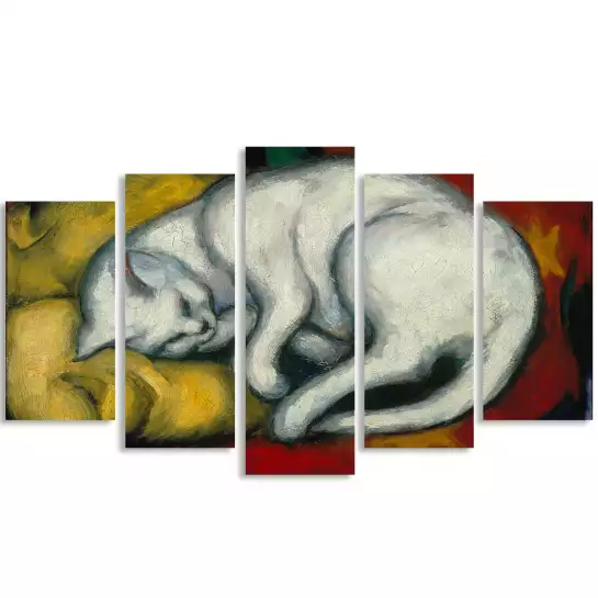 Le Chat Blanc de Franz Marc - tableau celebre