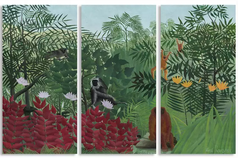 La forêt tropicale de Henri Rousseau - tableau celebre