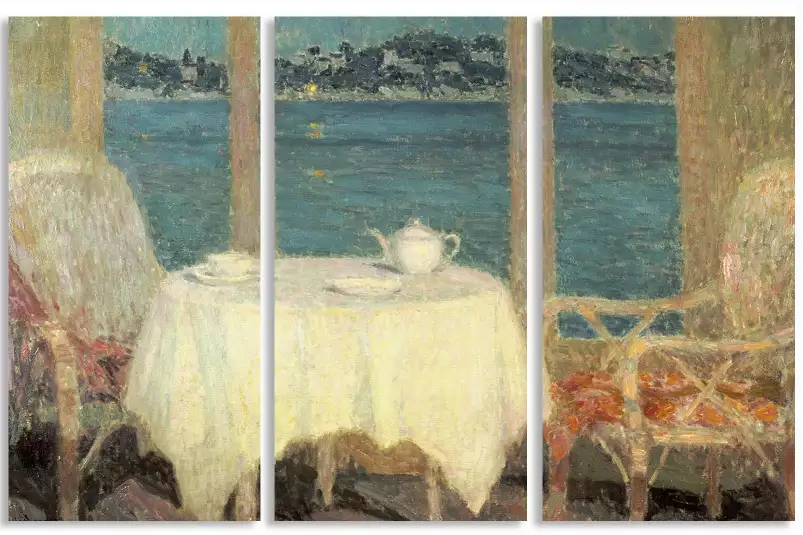 La baie de St Tropez d' Henri Le Sidaner - tableau celebre