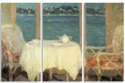 La baie de St Tropez d' Henri Le Sidaner - tableau celebre