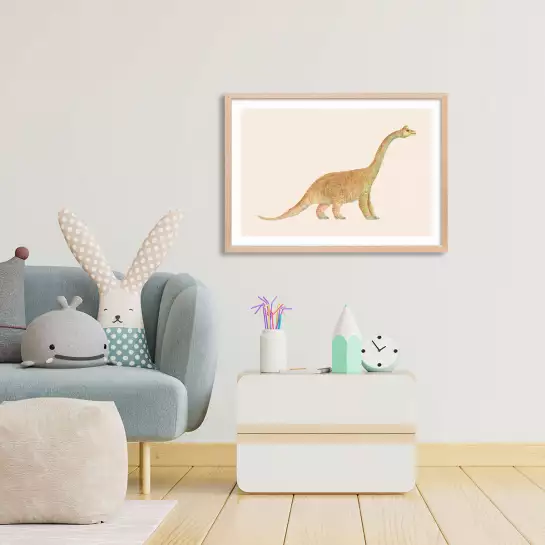 Diplodocus - Watercolors - affiche animaux