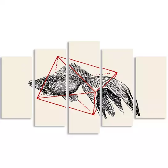 Fish In Geometrics - graphisme animaux