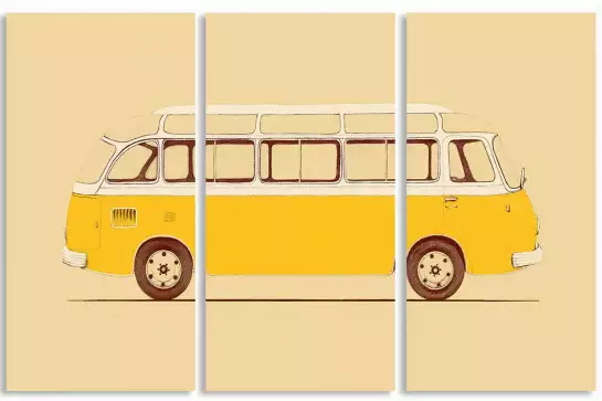 Yellow van - affiche voiture