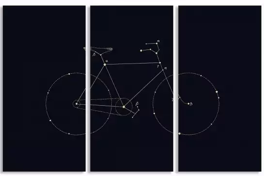 Bike constellation - poster astronomie