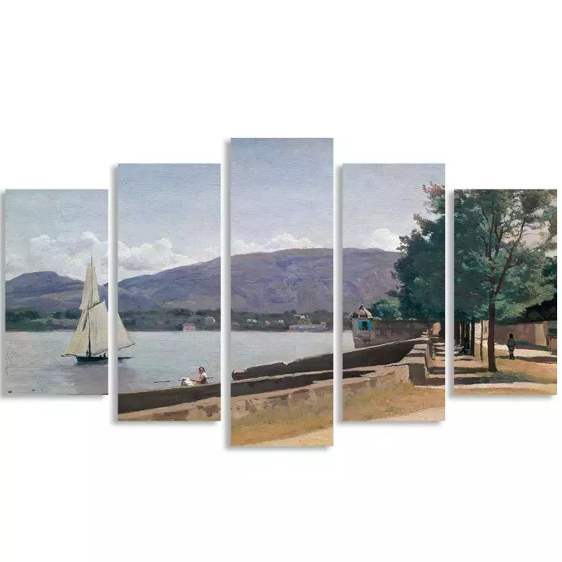 Geneve par Camille Corot - repro tableaux