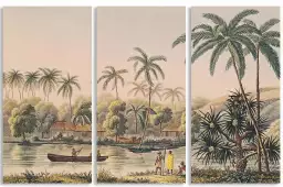 Tahiti Matavae au 19eme siècle - tableau célèbre