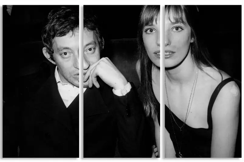 Birkin et Gainsbourg à l'Olympia - photos noir et blanc célébrités