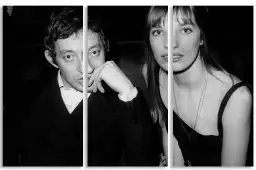 Birkin et Gainsbourg à l'Olympia - photos noir et blanc célébrités