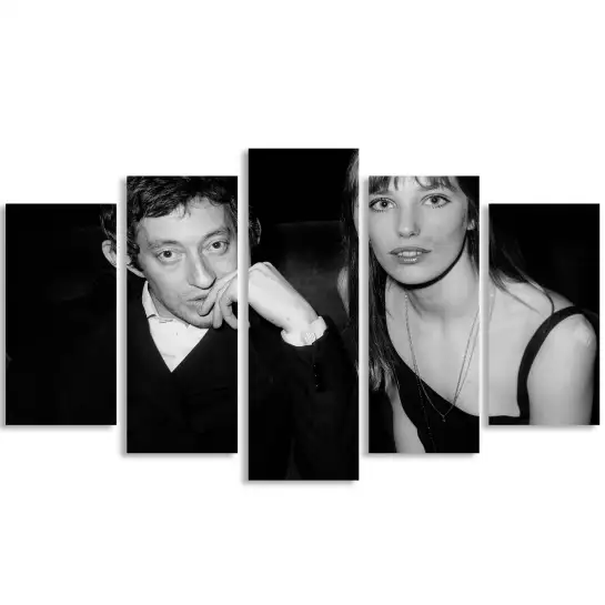 Birkin et Gainsbourg à l'Olympia - photos noir et blanc célébrités