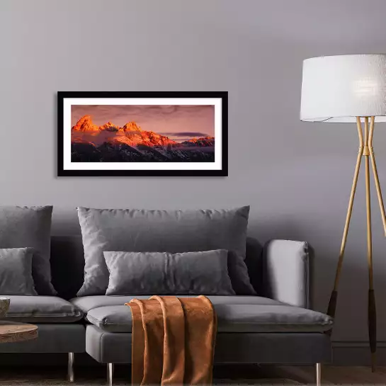 Lever du soleil sur le Wyoming - poster montagnes