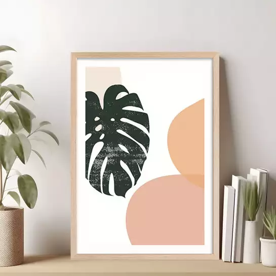 Monstera - tableau contemporain fleurs