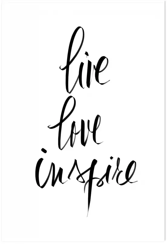 Live Love Inspire - affiche citation