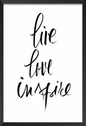 Live Love Inspire - affiche citation