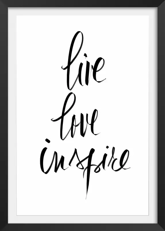 Live Love Inspire - affiche citation