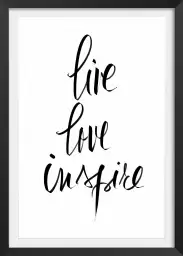 Live Love Inspire - affiche citation