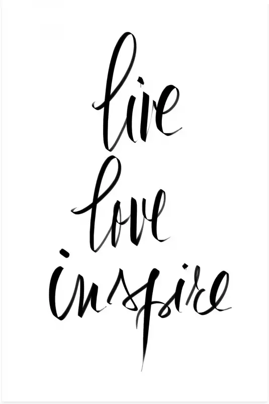 Live Love Inspire - affiche citation