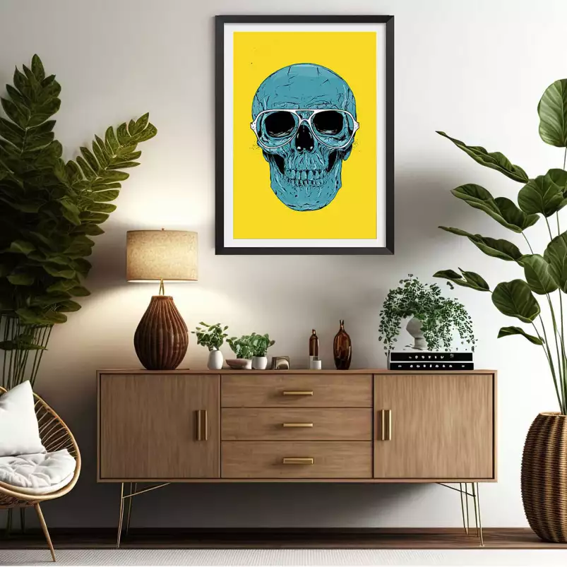 Skull sunglasses - tableau design contemporain