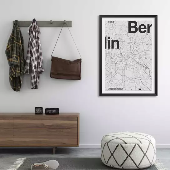 Berlin carte - poster cartographie