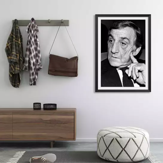 Lino Ventura - poster noir et blanc vintage