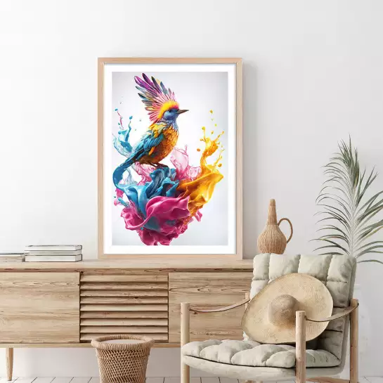 Color bird - affiche oiseaux