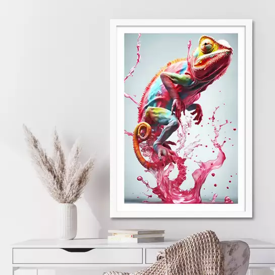 Cameleon bird - affiche oiseaux