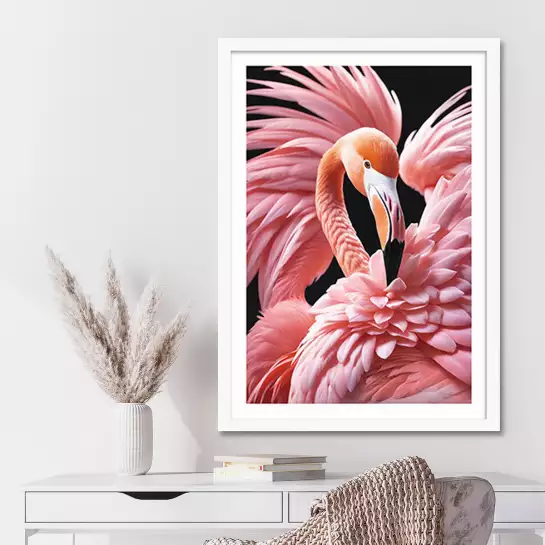 Flamant rose South beach - affiche oiseaux