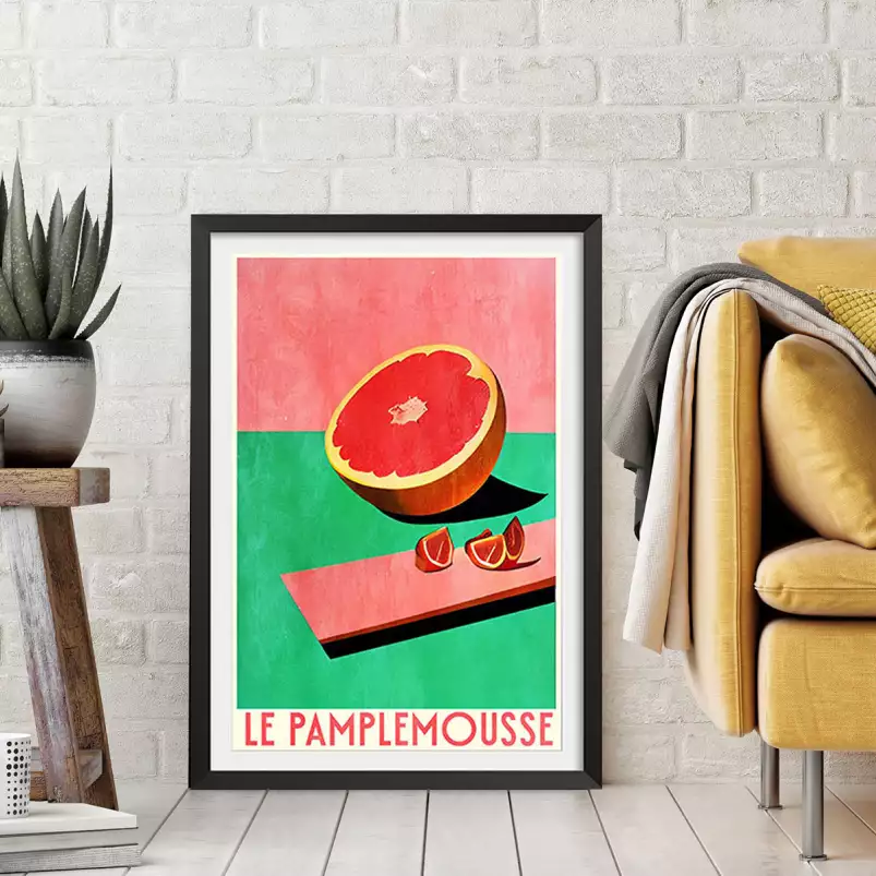 Le Pamplemousse - affiche fruits et legumes