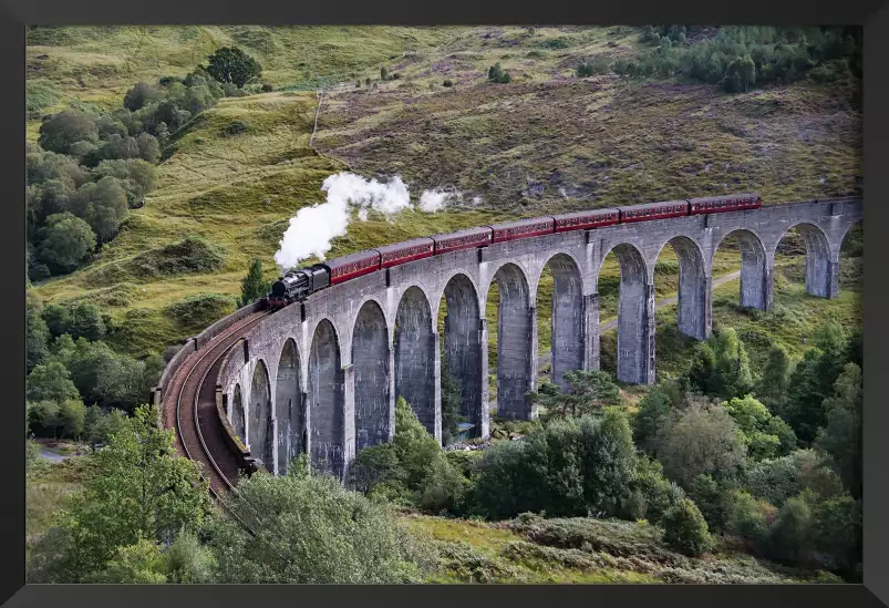 Train de montagne - tableau paysage