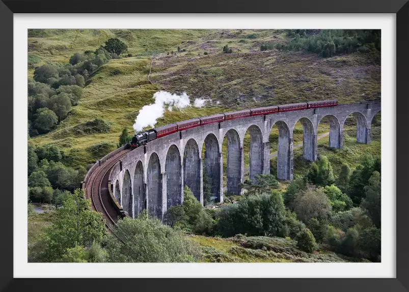 Train de montagne - tableau paysage