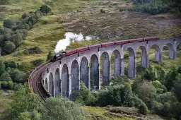 Train de montagne - tableau paysage