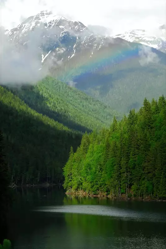 Ar en ciel au sommet - tableau montagne