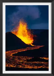 Lave et volcan - tableau paysage nature