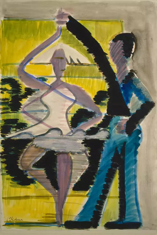 Pirouetting Dancer par Ernst Ludwig Kirchner - tableau celebre