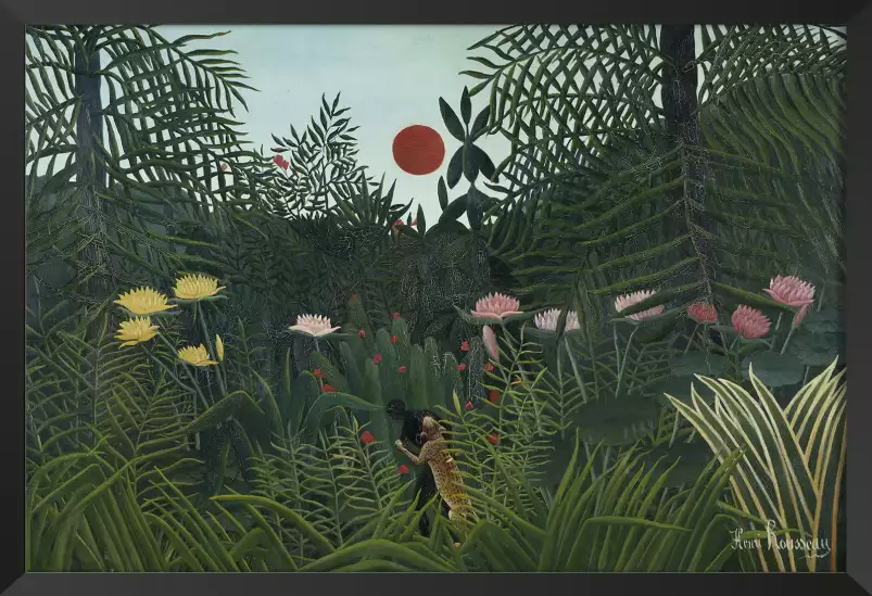 Forêt vierge d' Henri Rousseau - tableau celebre