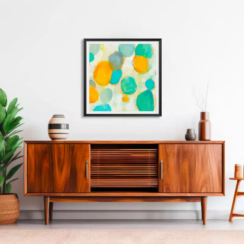 Watercolor circle - poster abstrait