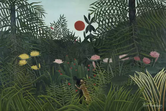 Forêt vierge d' Henri Rousseau - tableau celebre