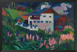 La maison dans la prairie d' Ernst Ludwig Kirchner - tableau celebre