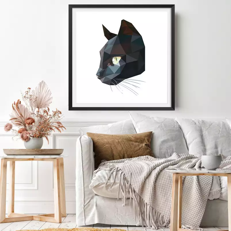 Chat noir - graphisme animaux