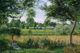 Lumière du matin à Eragny de Camille Pissaro - tableau celebre