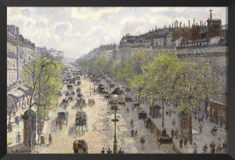 Boulevard montmartre, effet de nuit de Camille Pissaro - tableau celebre