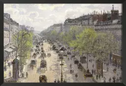 Boulevard montmartre, effet de nuit de Camille Pissaro - tableau celebre