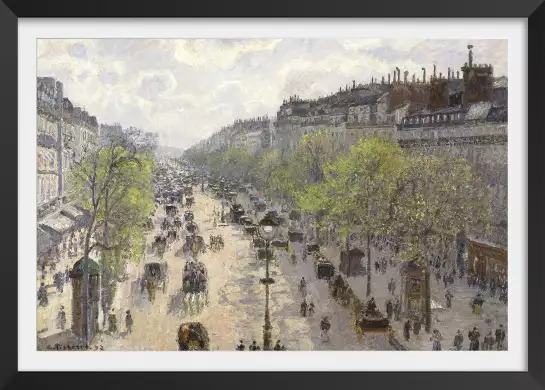Boulevard montmartre, effet de nuit de Camille Pissaro - tableau celebre